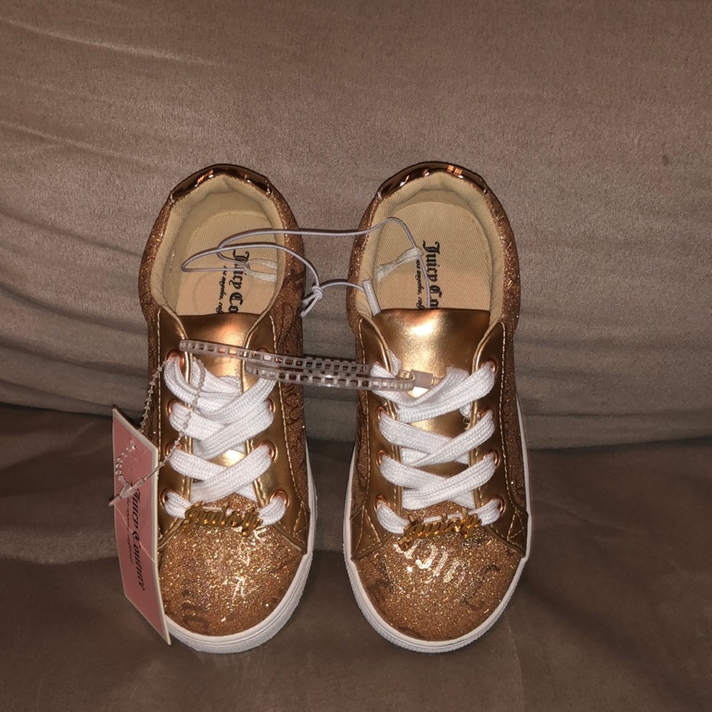 NWT Juicy Couture gold sneakers
